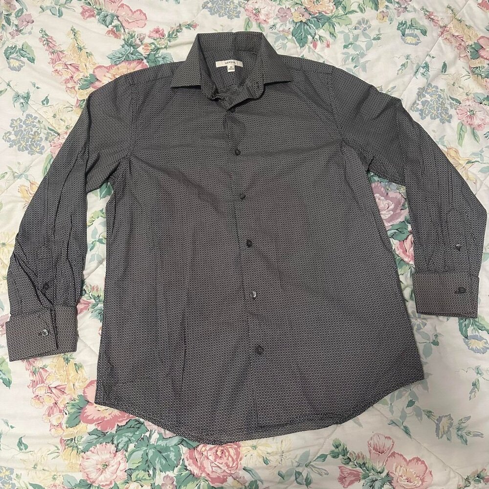 Merona - Grey Patterned Button-Up Shirt - Size M